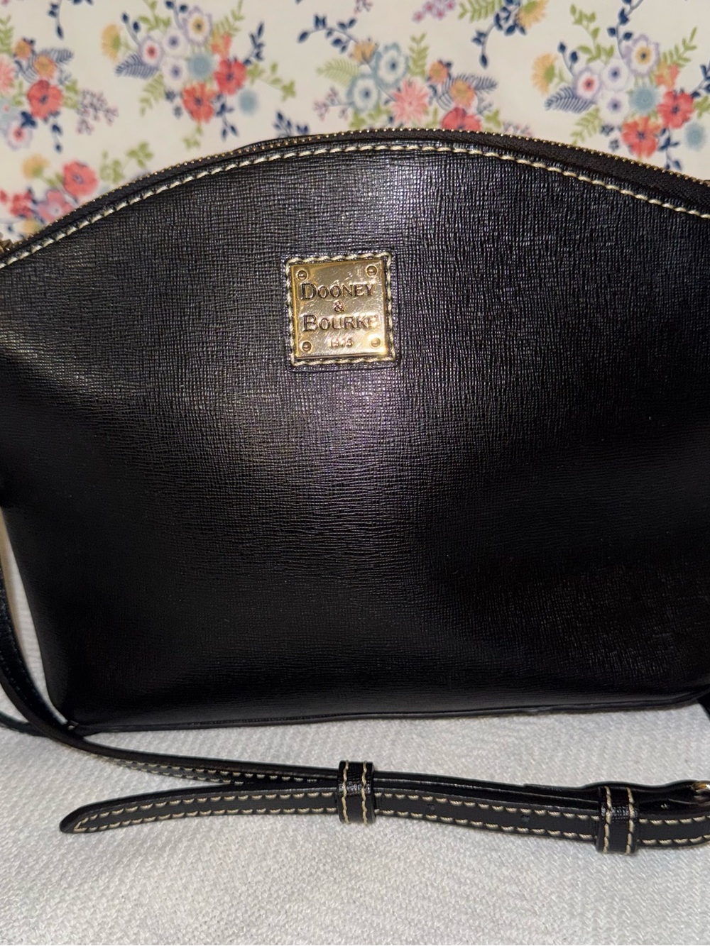 Dooney & Bourke Black Crossbody with Gold Plaque Accent *Make an offer